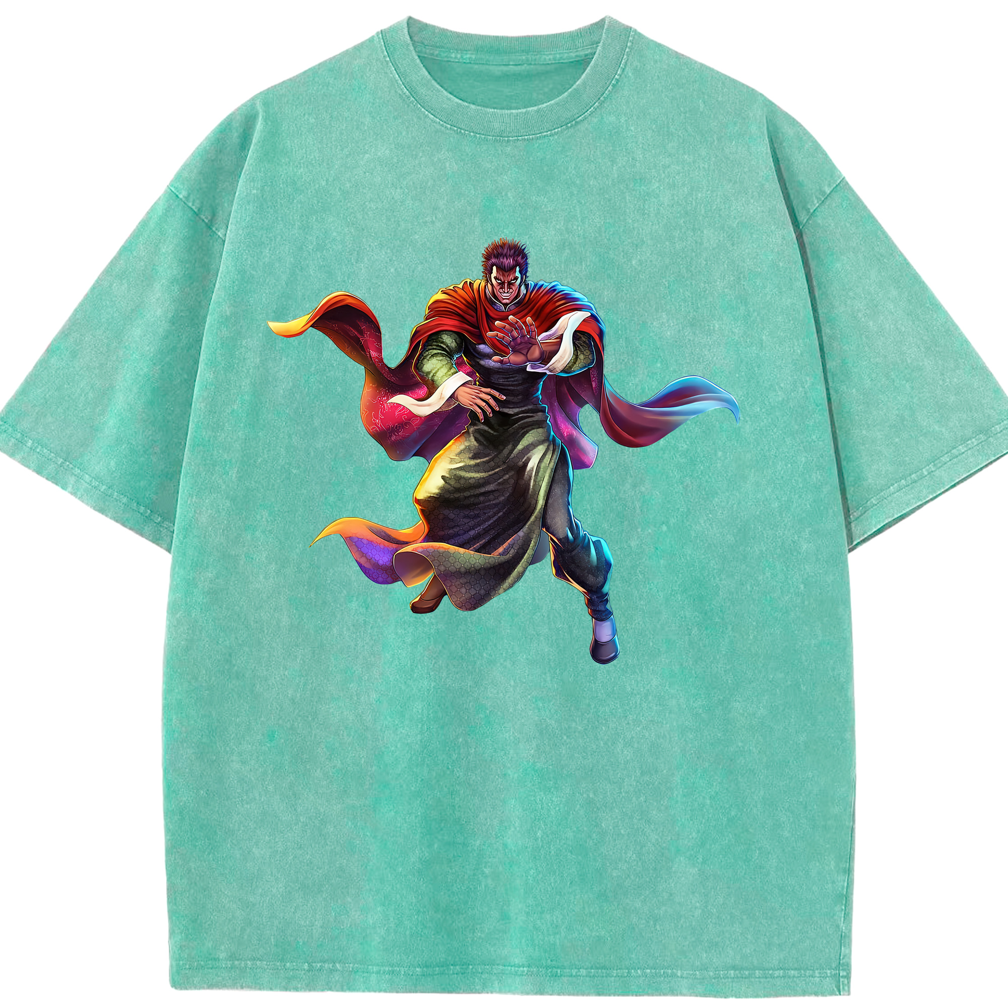 （画像用） 北斗の拳 Fist of the North Star 綿100% ヴィンテージ風 半袖Tシャツ（フロントプリント）